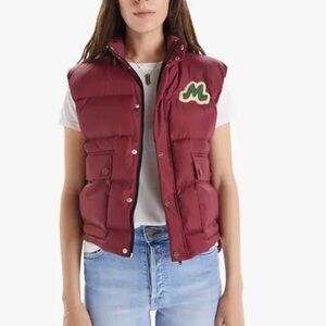 Mother Pillow Talk Logo Patch Puffer Vest